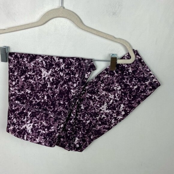 Balance Yoga Purple Printed High Waist Leggings Size Large Marble Speckle Yoga L - Picture 14 of 15